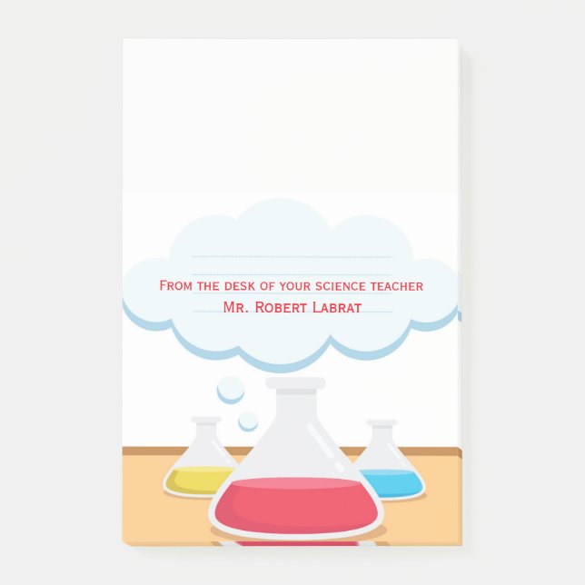 Post-it® Le bloc-notes du professeur de Sciences de flacons (Devant)