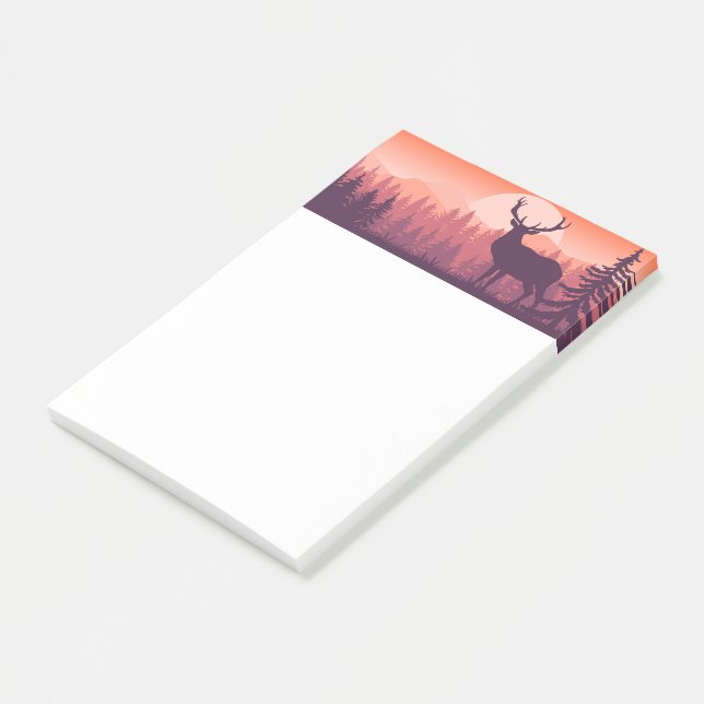 Post-it® Le cerf en pleine nature (Incliné)