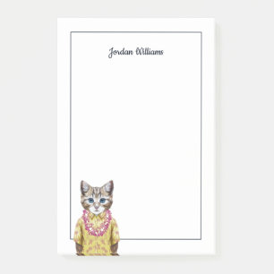 Post-it® Le chat hawaïen de Kitty ajoutent votre nom