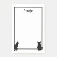 Le chat noir moderne silhouette le blanc