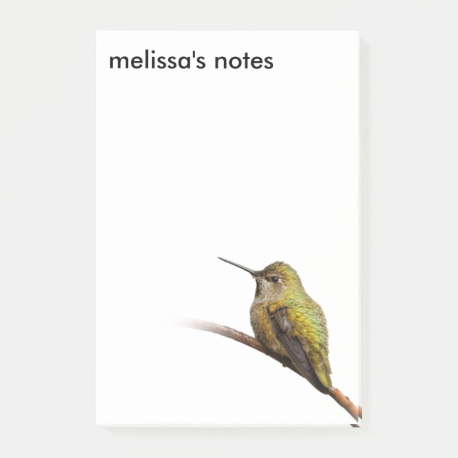 Post-it® Le colibri d'Anna sur Trumpetvine écarlate (Devant)