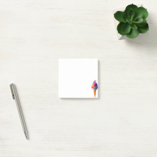 Post-it® Le cône de glace classique vibrant de SlipperyJoe'