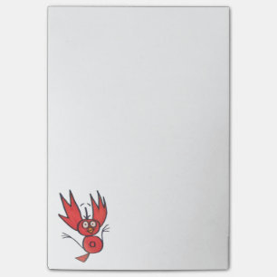 Post-it® Le Courrier-it® rouge d'oiseau de JMCdesign note 