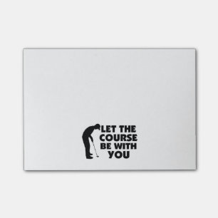 Post-it® Le cours soit avec vous jouant au golf