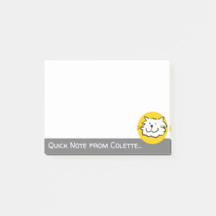 Post-it® Le design à thème du chat avec le visage de chat e
