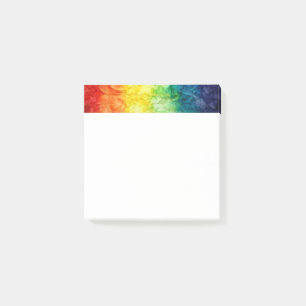 Post-it® Le drapeau tie-dyé de SlipperyJoe arc-en-ciel pres