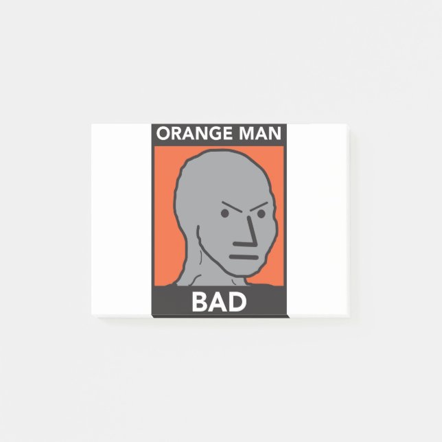 Post-it® Le mauvais orange d'homme (Devant)