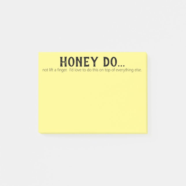 Post-it® Le miel est agressif (Devant)