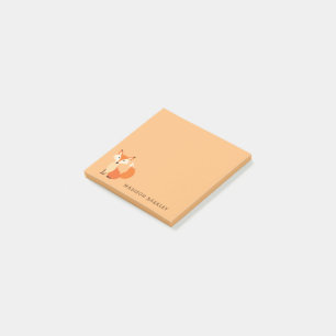 Post-it® Le mignon animal de forêt de Fox Kid