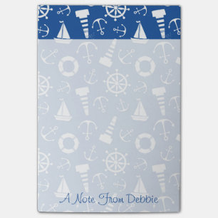 Post-it® Le motif bleu de mer ajoutent votre nom