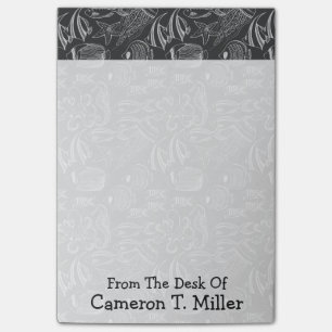 Post-it® Le motif de la Mer Noire ajoutent votre nom