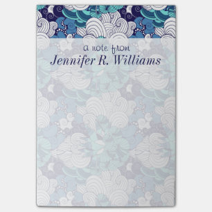 Post-it® Le motif génial de coquillage ajoutent votre nom