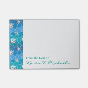 Post-it® Le motif rocheux de mer ajoutent votre nom