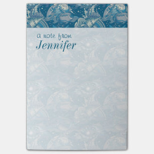 Post-it® Le motif tropical de mer ajoutent votre nom