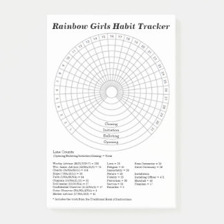 Post-it® Le Rainbow Girls Habit Tracker