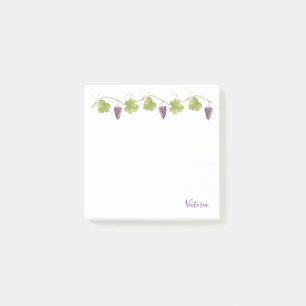 Post-it® Le raisin pourpre groupe le monogramme de vignes