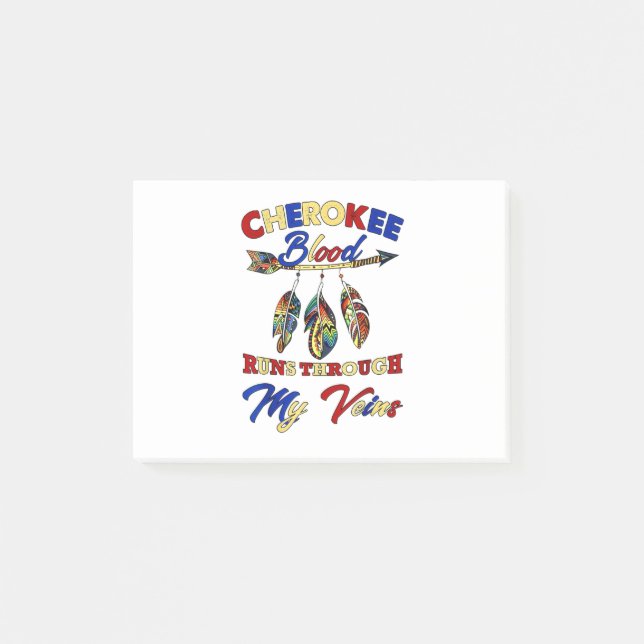 Post-it® Le Sang Cherokee Traverse Mes Veines Cadeau (Devant)