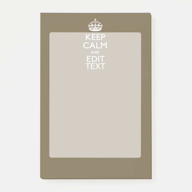 Post-it® Le Taupe gardent le calme et votre texte (Devant)