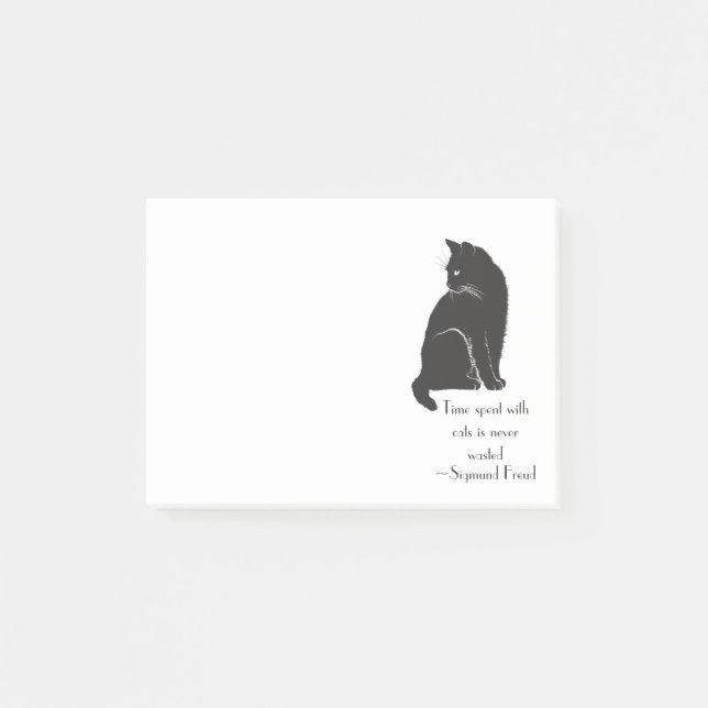 Post-it® Le temps passé avec des chats n'est jamais (Devant)