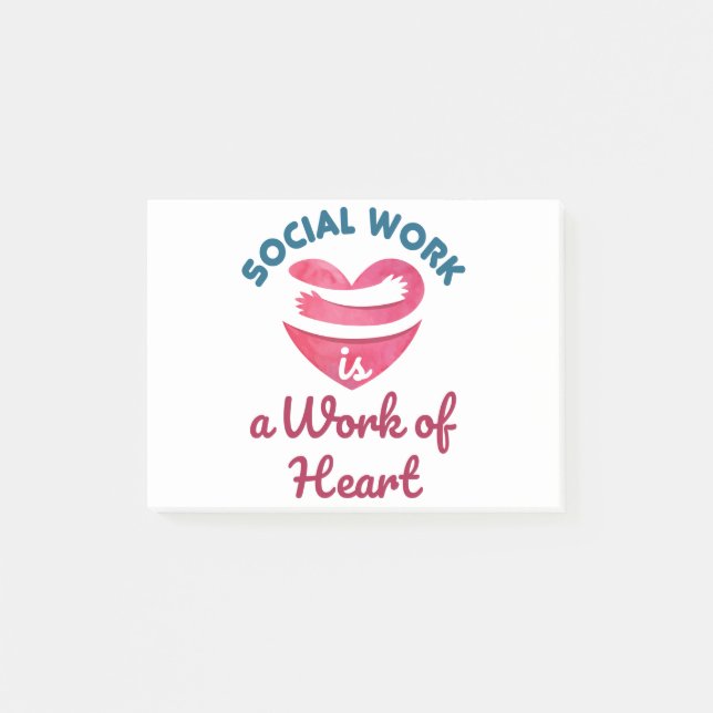 Post-it® Le travail social est une oeuvre de travailleur so (Devant)