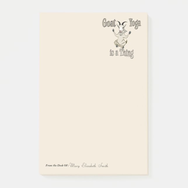 Post-it® Le Yoga de chèvre est quelque chose | GetYerGoat™ (Devant)