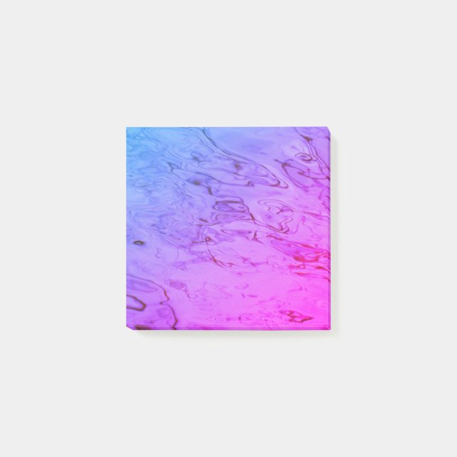 Post-it® L'Eau Se Répand Doux Rose Aqua Lovely Abstrait (Devant)