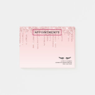 Post-it® Lecteurs de Parties scintillant rose moderne et ci