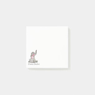 Post-it® L'éléphant mignon de bébé d'aquarelle avec