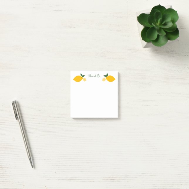 Post-it® Lemons CUSTOM Name Cute Illustration  (Bureau)