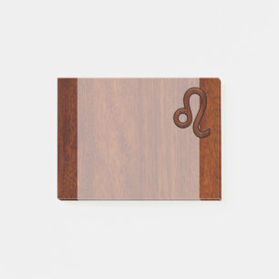 Post-it® Leo Zodiac Connexion style bois acajou Brown