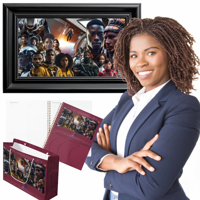 Post-it® L'équipage Sekhmet (possibilité d'écriture) (Get the full "Sekhmet Starship" collection at  https://bit.ly/BlackFutureZazzle)