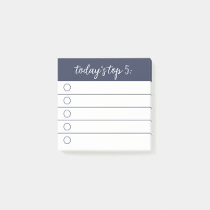 Post-it® Les 5 priorités les plus importantes d'aujourd'hui