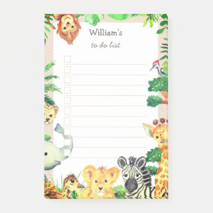 Post-it® Les Animaux De La Jungle Tropicale Sauvage Numéro