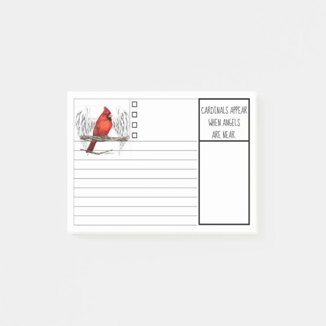 Post-it® Les cardinaux faits sur commande apparaissent (Devant)