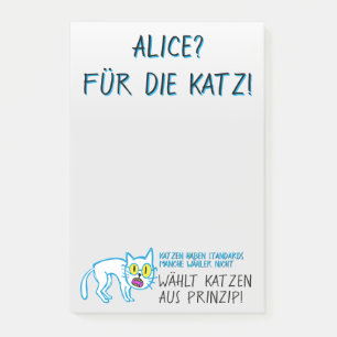 Post-it® Les chats ont des principes, les électeurs non