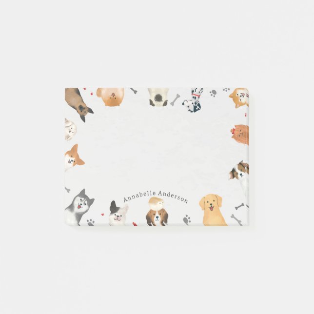 Post-it® Les chiens aux frontières Notes post-it (Devant)