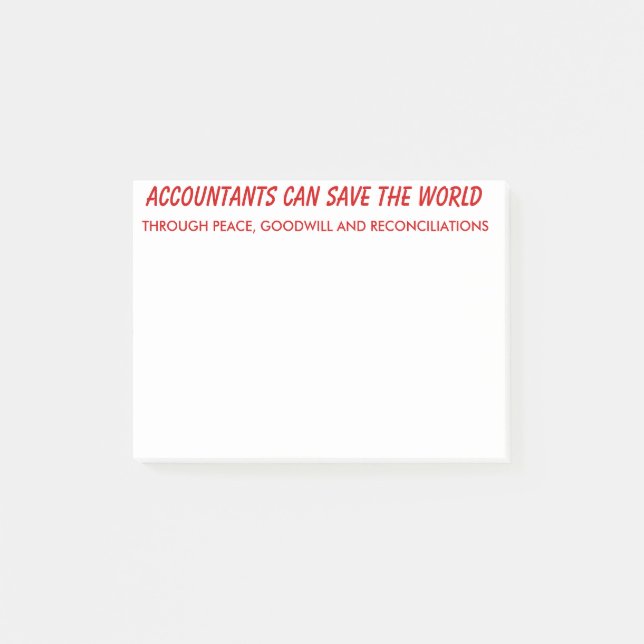 Post-it® Les comptables peuvent sauver les notes de (Devant)