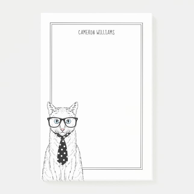 Post-it® Les couples | de chat ajoutent votre nom (Devant)