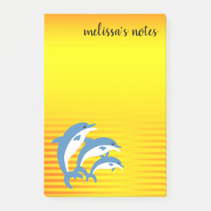 Post-it® Les dauphins bleus dansent sous le soleil tropical