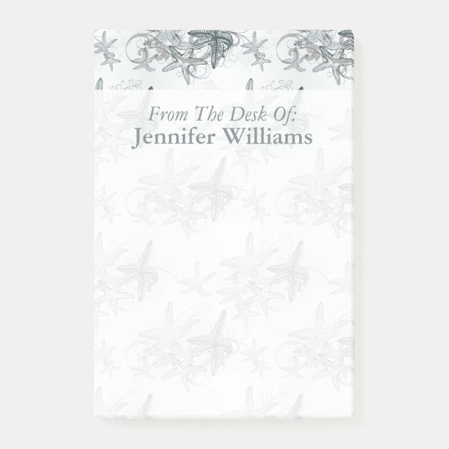 Post-it® Les étoiles de mer sur le motif | de mer ajoutent (Devant)