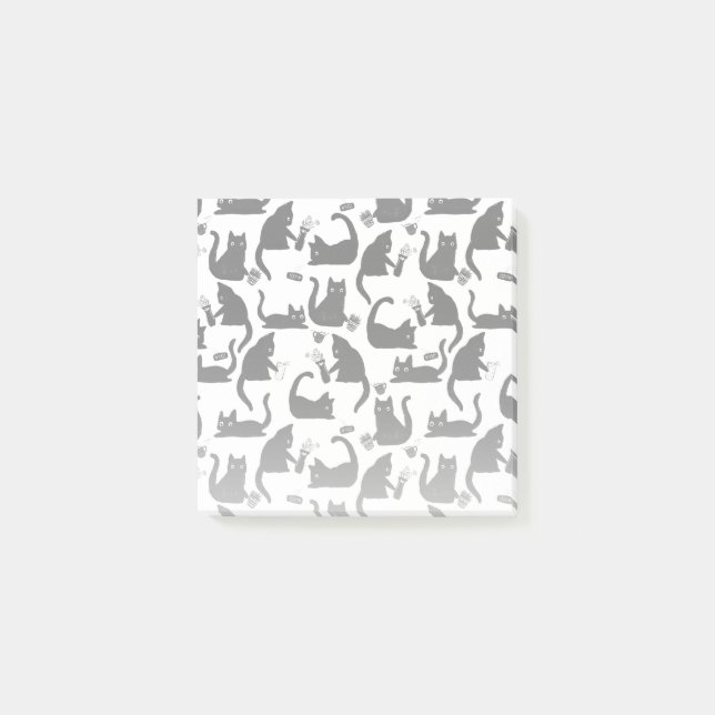 Post-it® Les mauvais chats frappent des trucs sur (Devant)