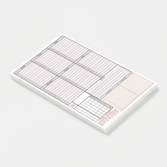 Post-it® Les pages de planificateur pour Sur-Le-Vont (Incliné)