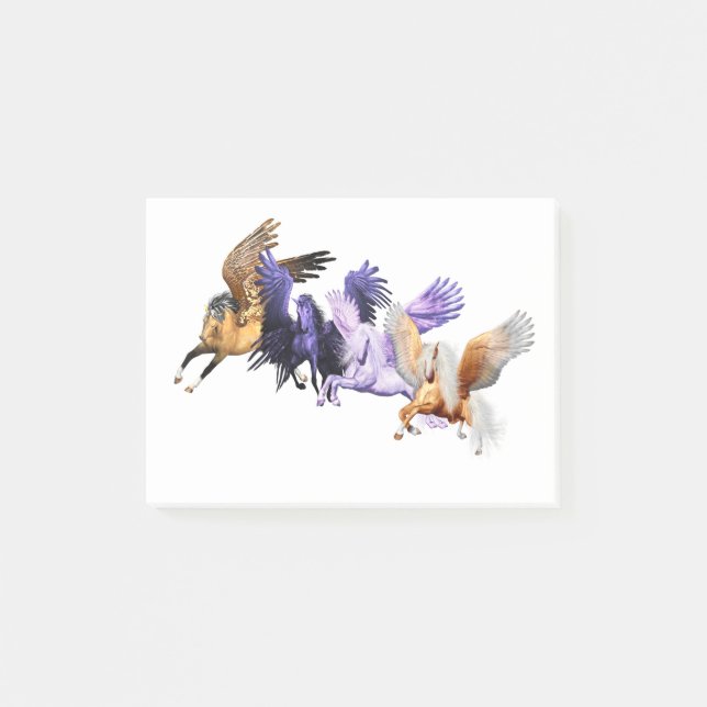 Post-it® Les quatre Pegasi Flying Horses Pegasus Stallions (Devant)