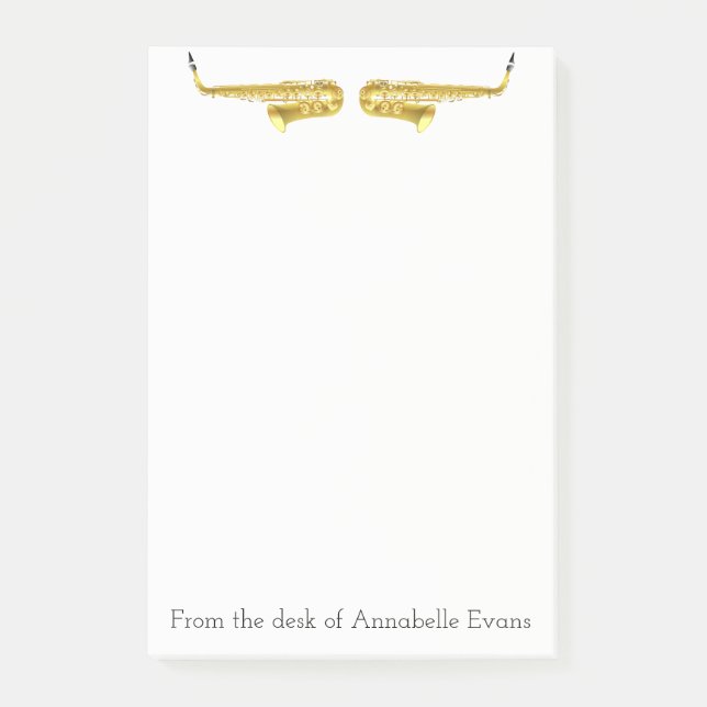 Post-it® Les saxophones en laiton personnalisent (Devant)