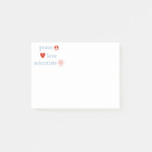 Post-it® Les scientifiques de Peace Love