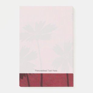 Post-it® Les silhouettes en tête de fleurs sur le Arrière -