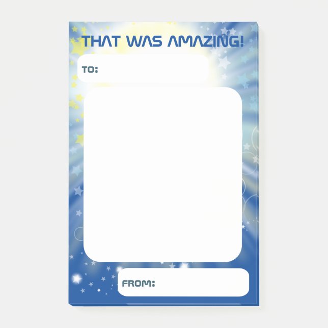 Post-it® les stars de l'espace saluent la reconnaissance de (Devant)