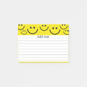 Post-it® Les visages souriants dans un Modèle jaune soleil
