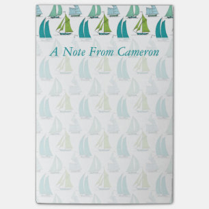 Post-it® Les voiliers sur le motif de l'eau ajoutent