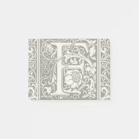 Lettre F Monogramme médiéval Art Nouveau